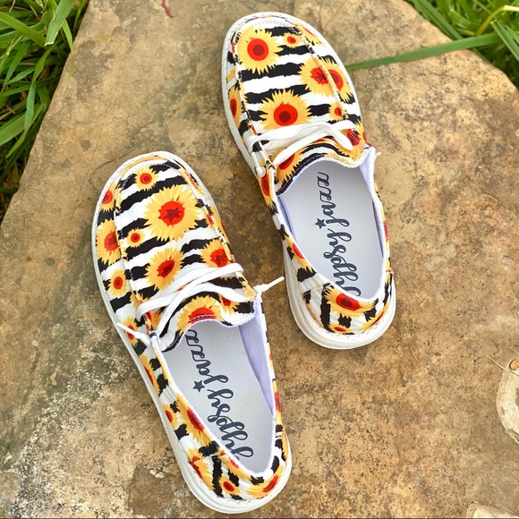 Stripes/Zebra & Sunflowers Gypsy Jazz Loafers - Picture 4 of 10